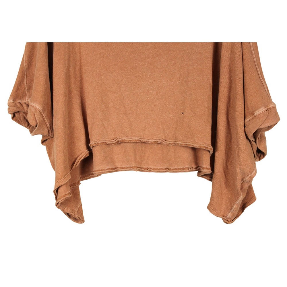 Free People We The Free Grunge Indie Sleaze Boxy Brown Cropped CC Tee Shirt XS - Picture 3 of 11